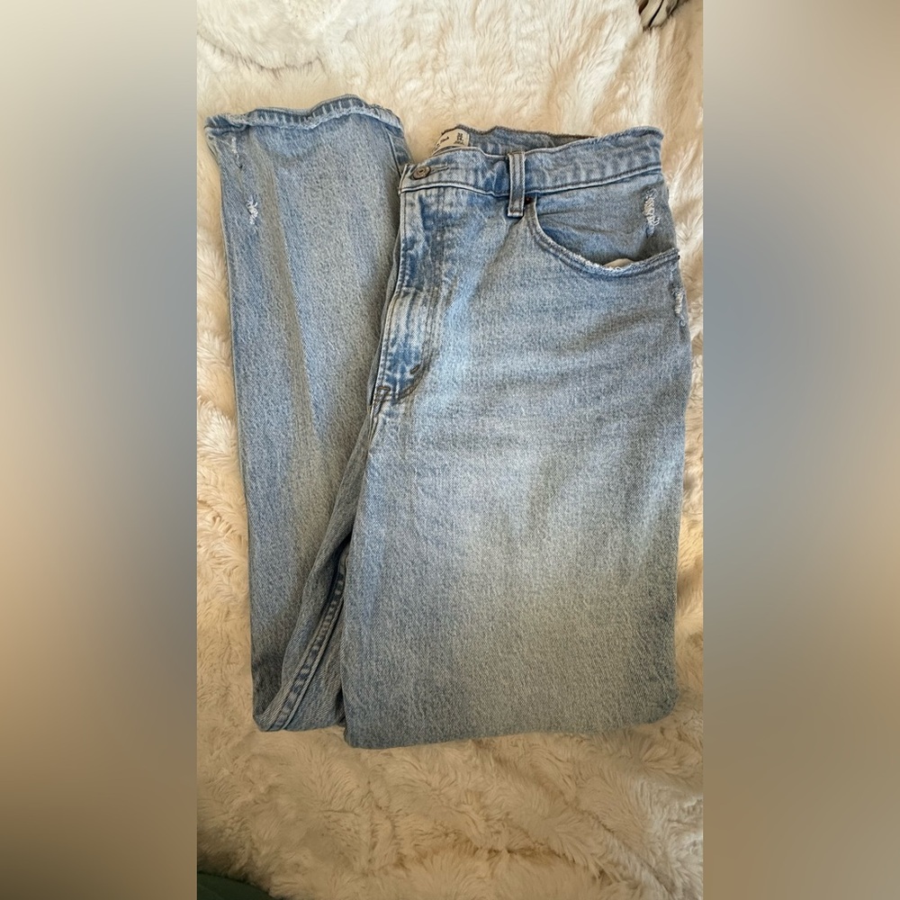 Abercrombie & Fitch curve love Light Blue High Rise Jeans